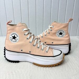 Converse Run Star Hike Hi Platform High Top Women's Size 9 Canvas Sneaker Coral‎